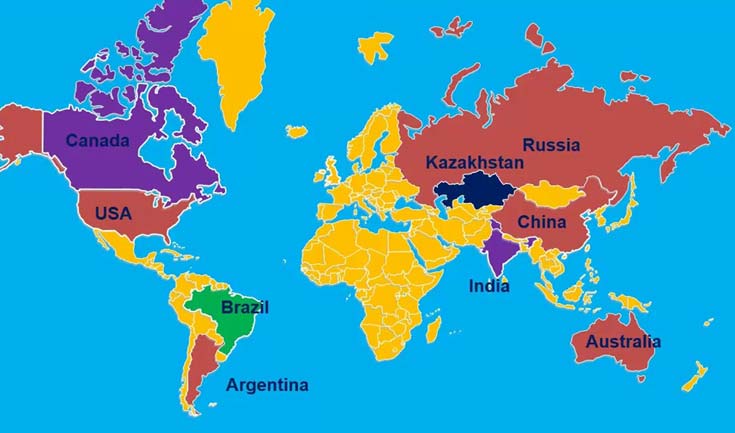 What Is The Top 10 Largest Country In The World